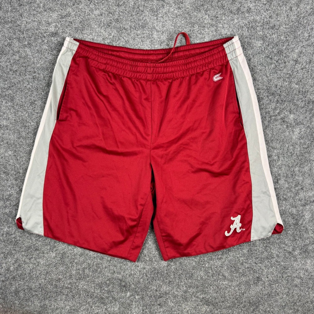 Colosseum Shorts Mens XL Red Alabama Crimson Tide Mesh Athletic Gameday Gym